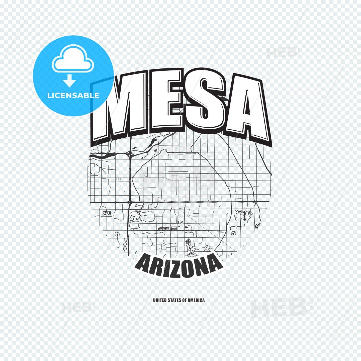 Mesa, Arizona, logo artwork – instant download
