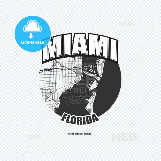 Miami, Florida, logo artwork – instant download