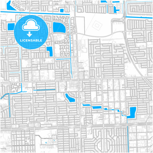 Miami Gardens, Florida, United States, city map with high quality roads.