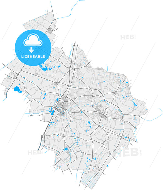 Midden-Drenthe, Drenthe, Netherlands, high quality vector map