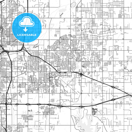 Midwest City, Oklahoma - Area Map - Light