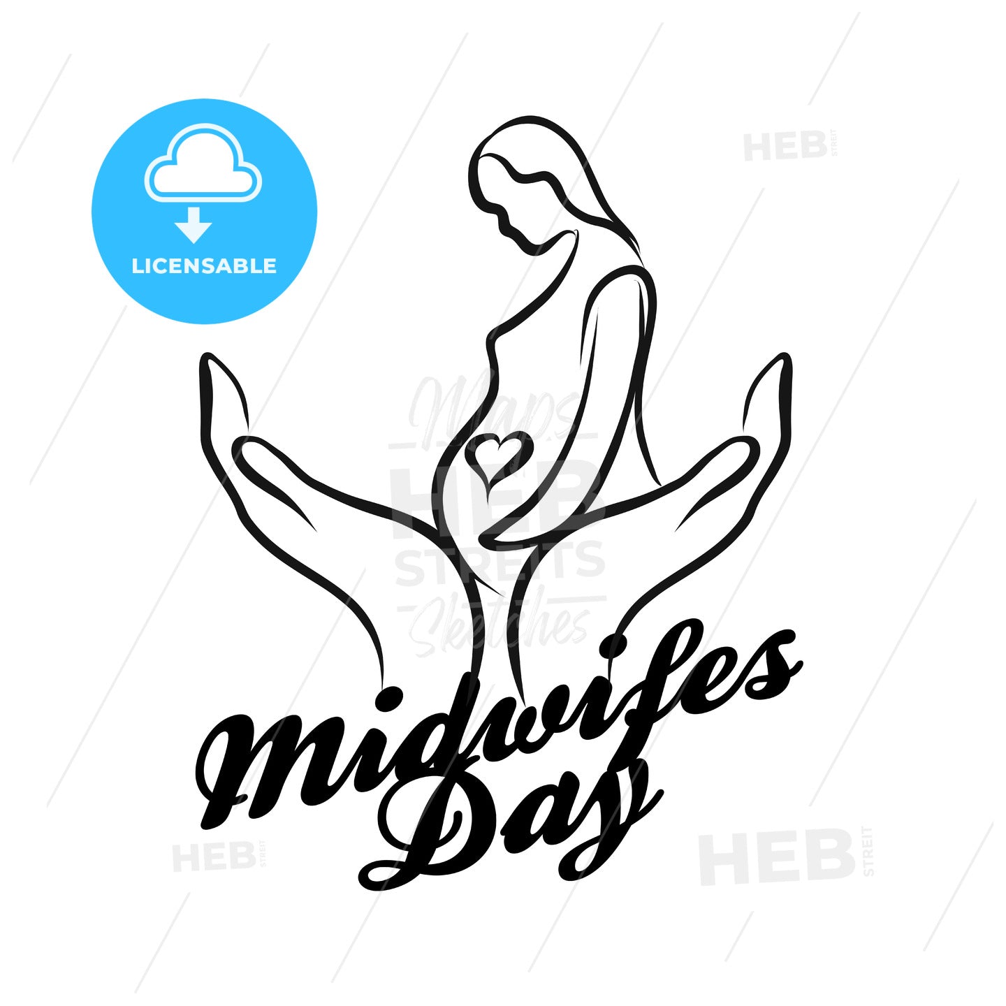 Midwifes Day Logo Symbol – instant download