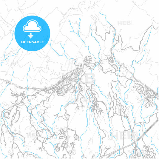 Mijas, Málaga, Spain, city map with high quality roads.