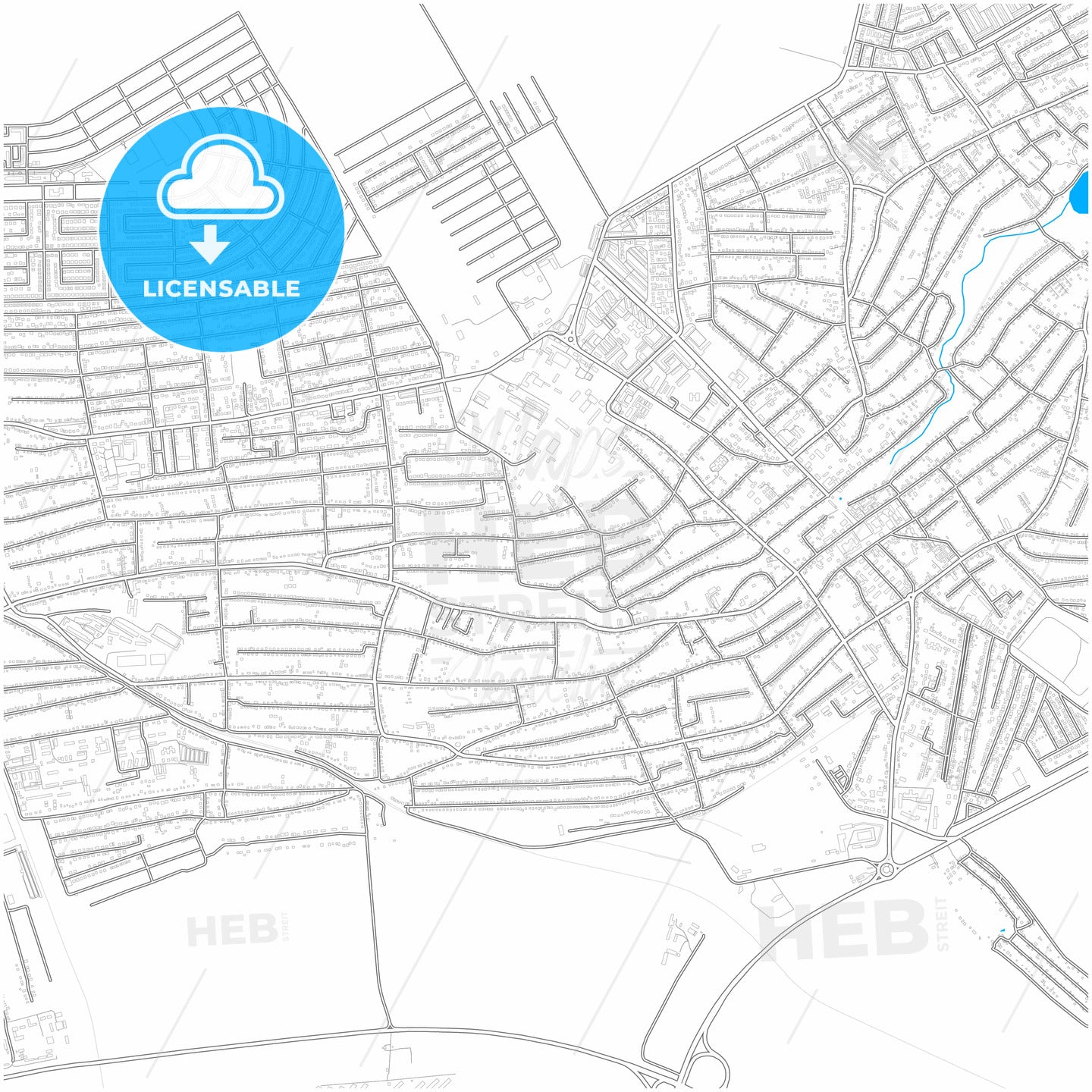 Mikhaylovsk, Stavropol Krai, Russia, city map with high quality roads.