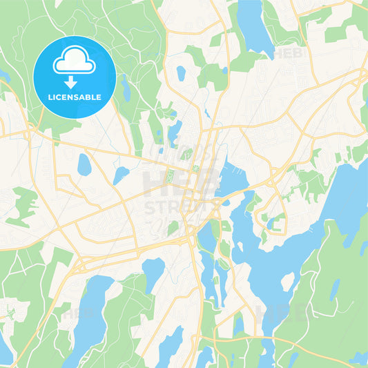 Mikkeli, Finland Vector Map - Classic Colors