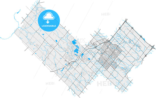 Milton, Ontario, Canada, high quality vector map