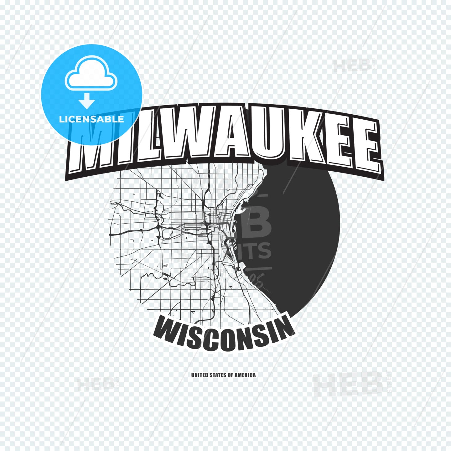Milwaukee, Wisconsin, logo artwork – instant download
