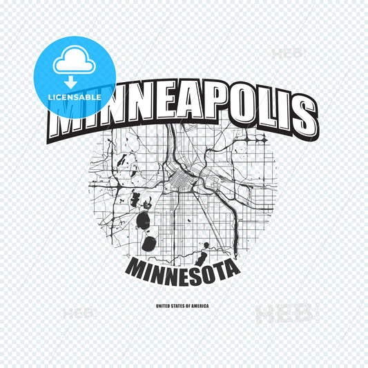 Minneapolis, Minnesota, logo artwork – instant download