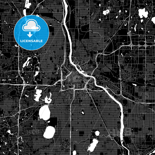 Minneapolis USA map