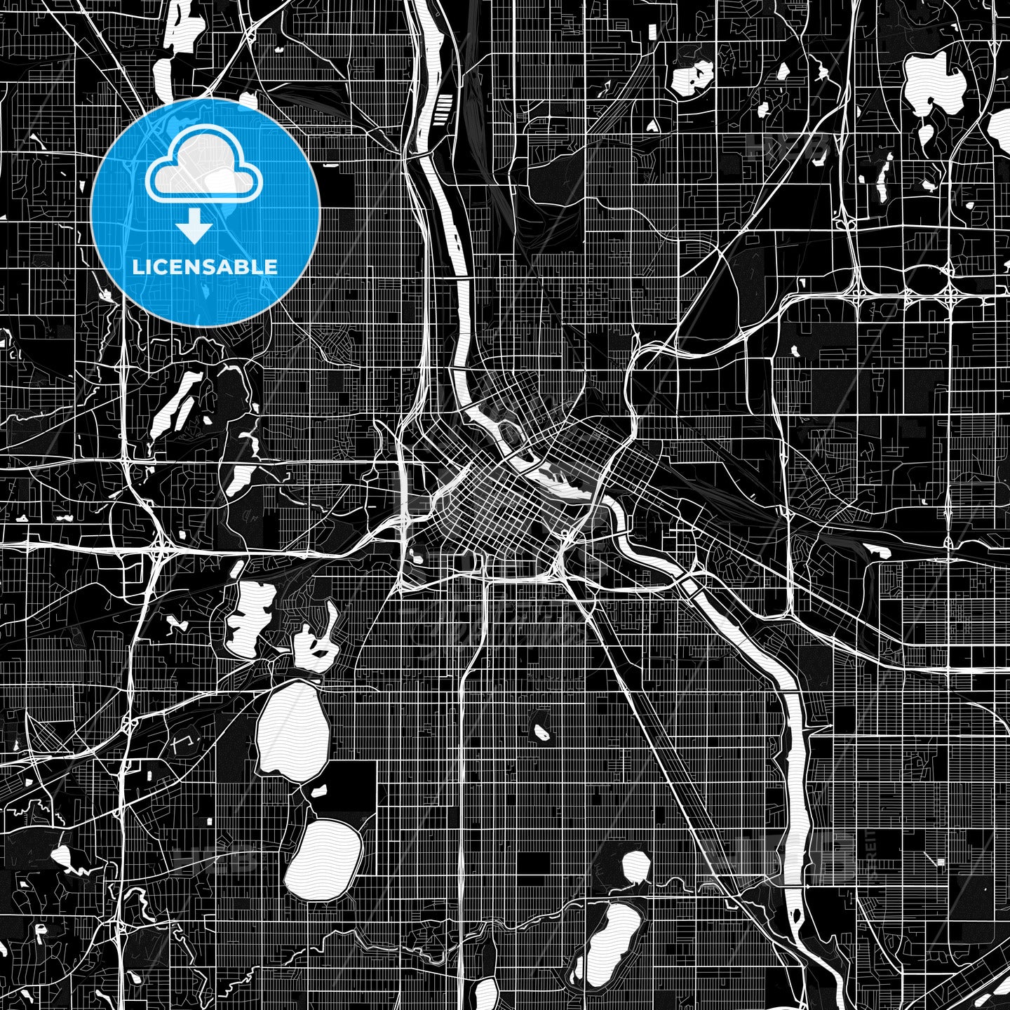 Minneapolis, Minnesota, United States, PDF map