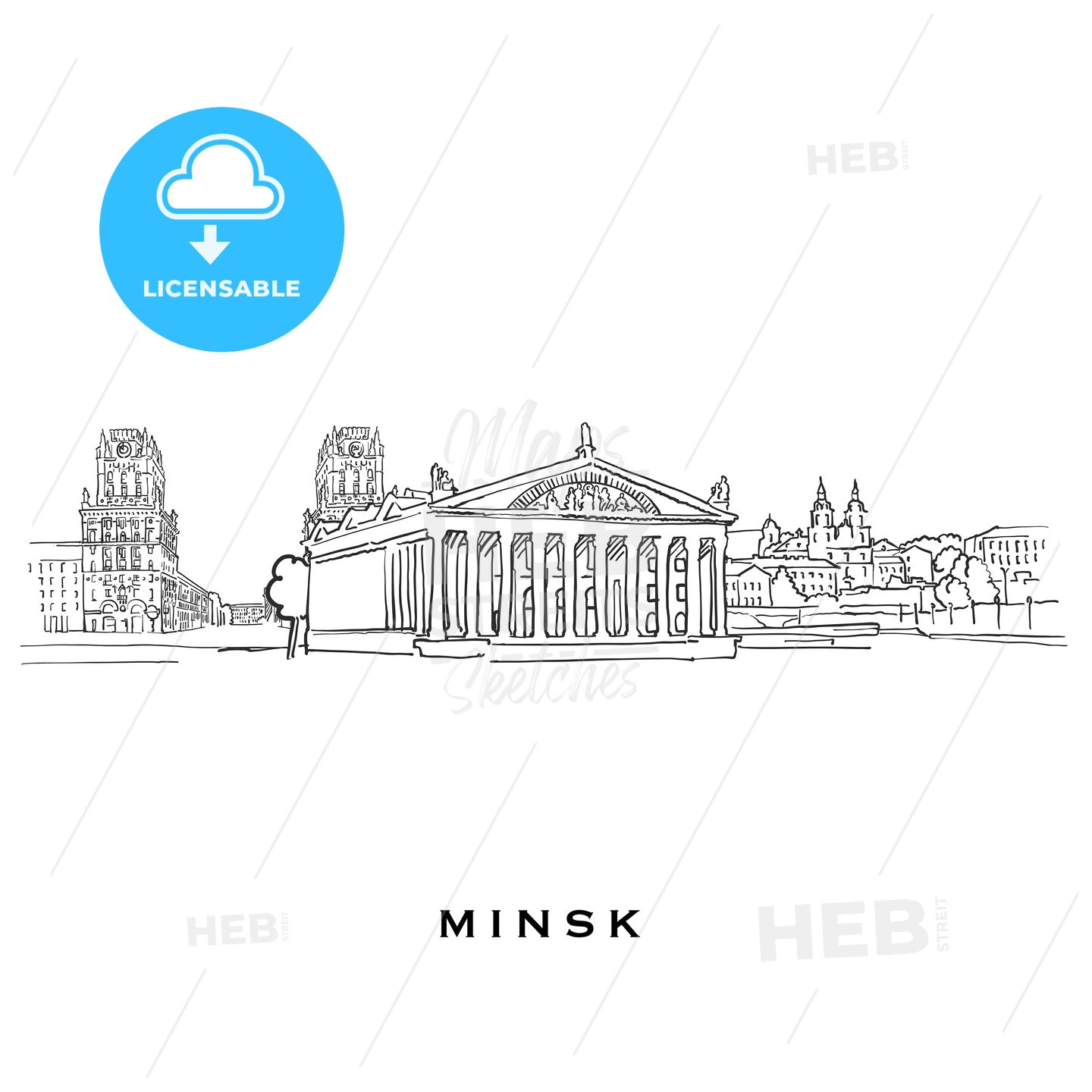 Minsk Belarus famous architecture – instant download