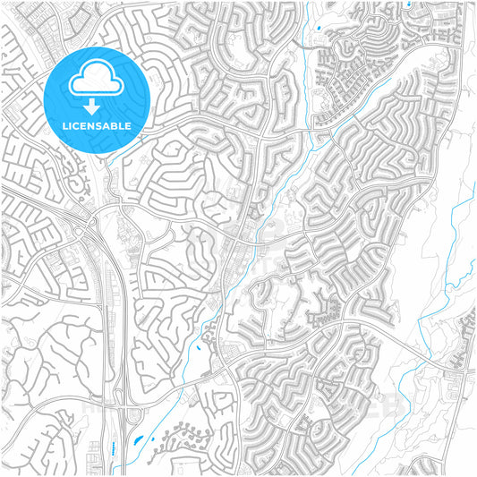 Mission Viejo, California, United States, city map with high quality roads.