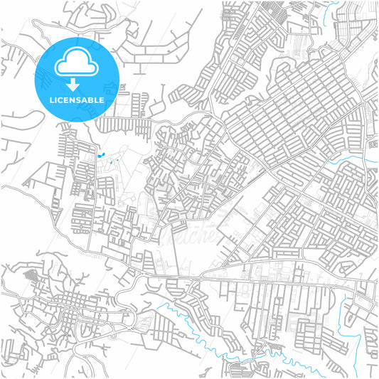 Mixco, Guatemala, Guatemala, city map with high quality roads.