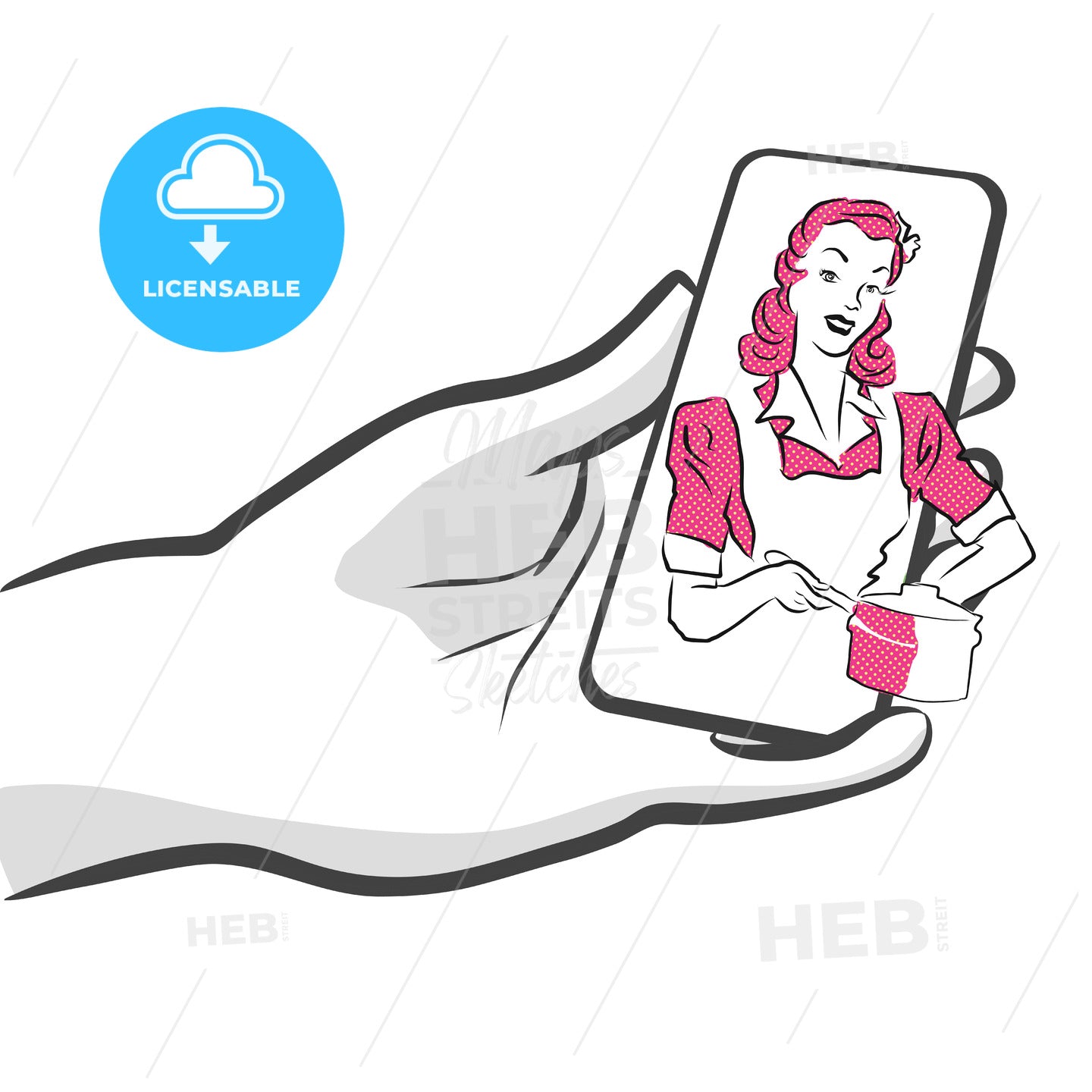 Mobile Food Delivery Service app, Concept Artwork – instant download