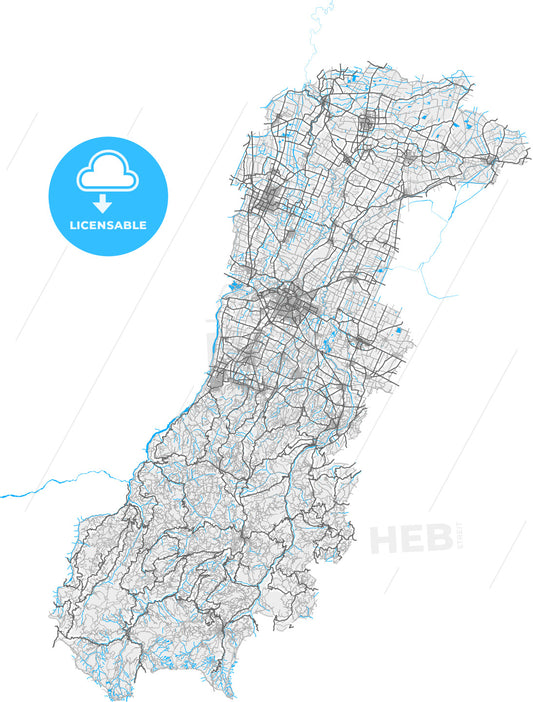 Modena, Emilia-Romagna, Italy, high quality vector map