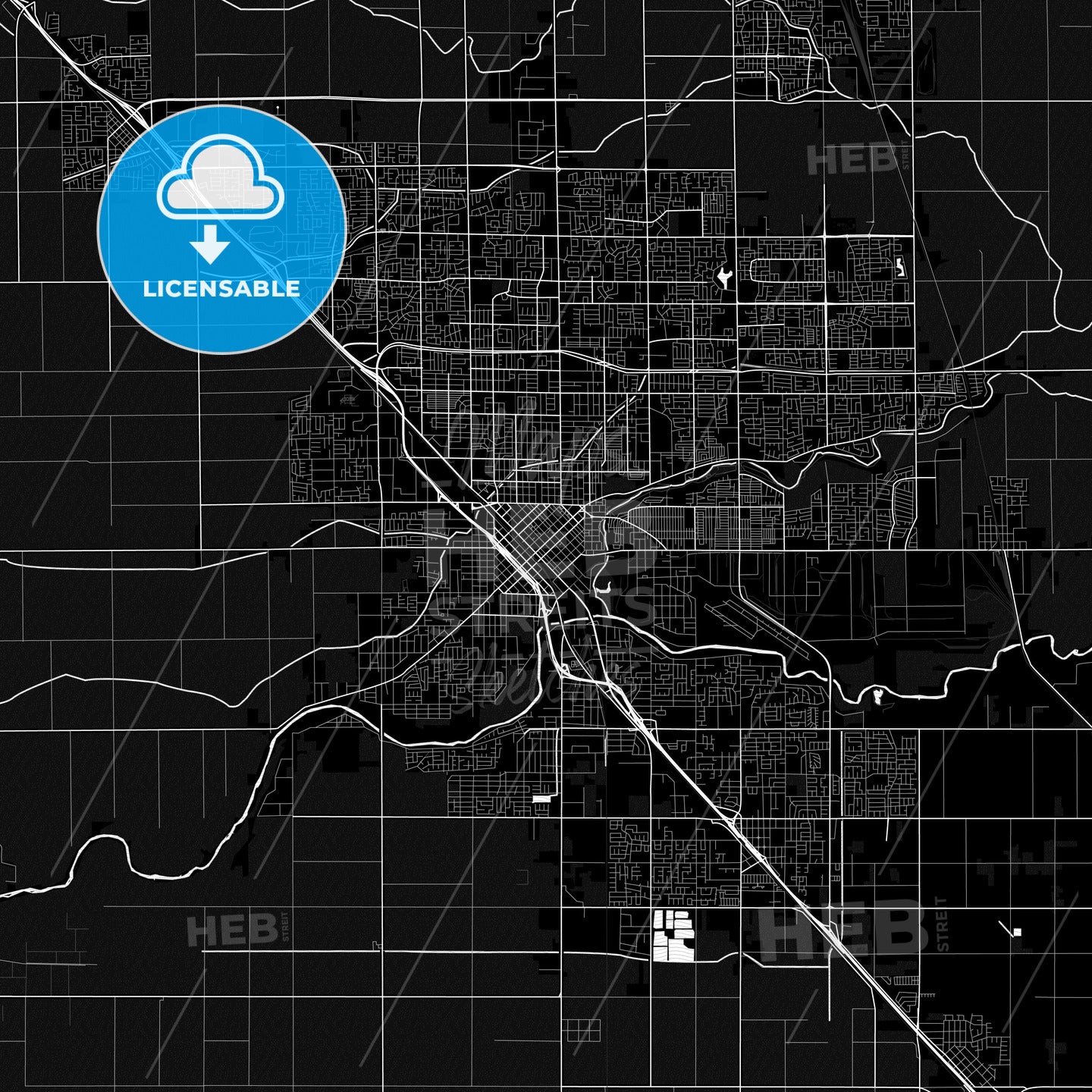 Modesto, California, United States, PDF map