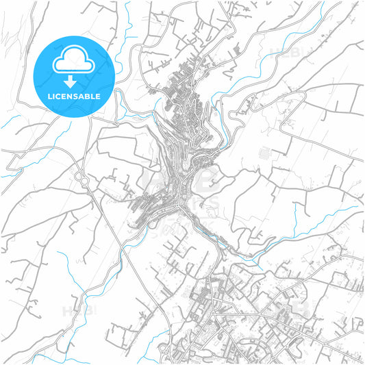 Modica, Sicily, Italy, city map with high quality roads.