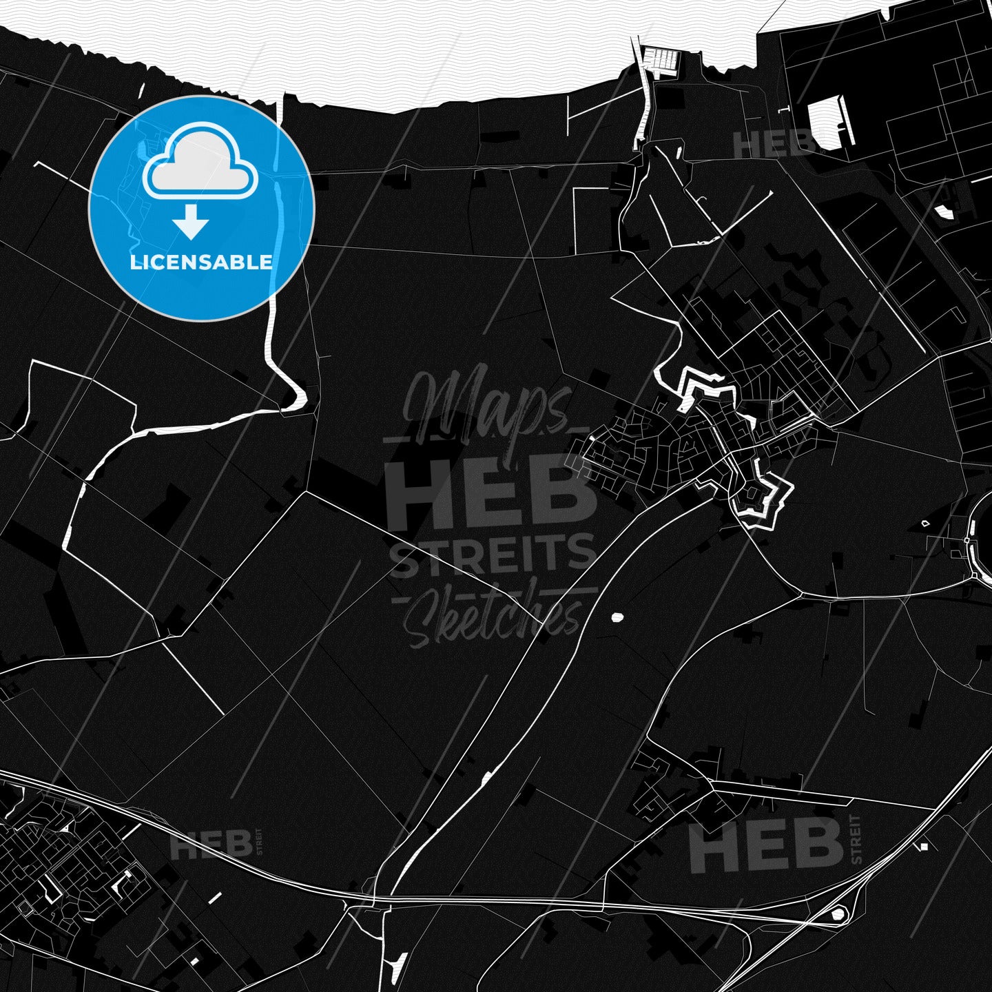 Moerdijk, Netherlands PDF map