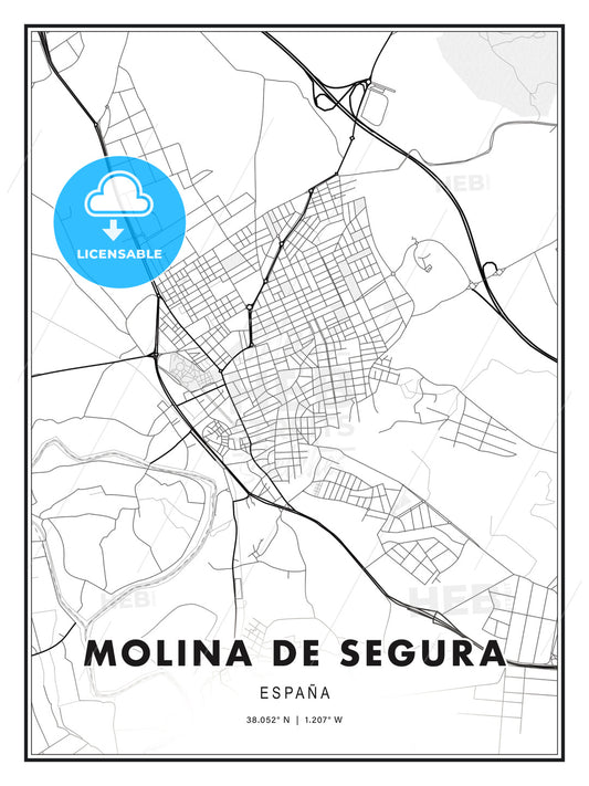 Molina de Segura, Spain, Modern Print Template in Various Formats - HEBSTREITS Sketches