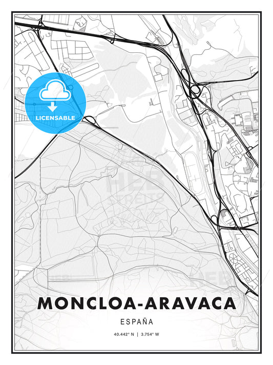 Moncloa-Aravaca, Spain, Modern Print Template in Various Formats - HEBSTREITS Sketches