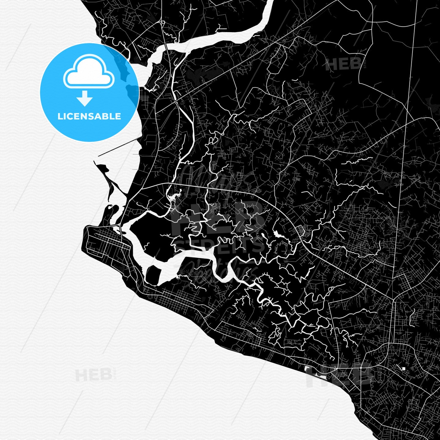 Monrovia, Liberia PDF map