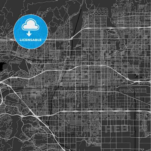 Montclair, California - Area Map - Dark