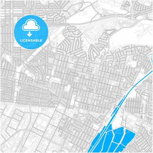 Montebello, California, United States, city map with high quality roads.