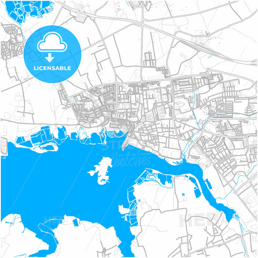 Montijo, Setúbal, Portugal, city map with high quality roads.