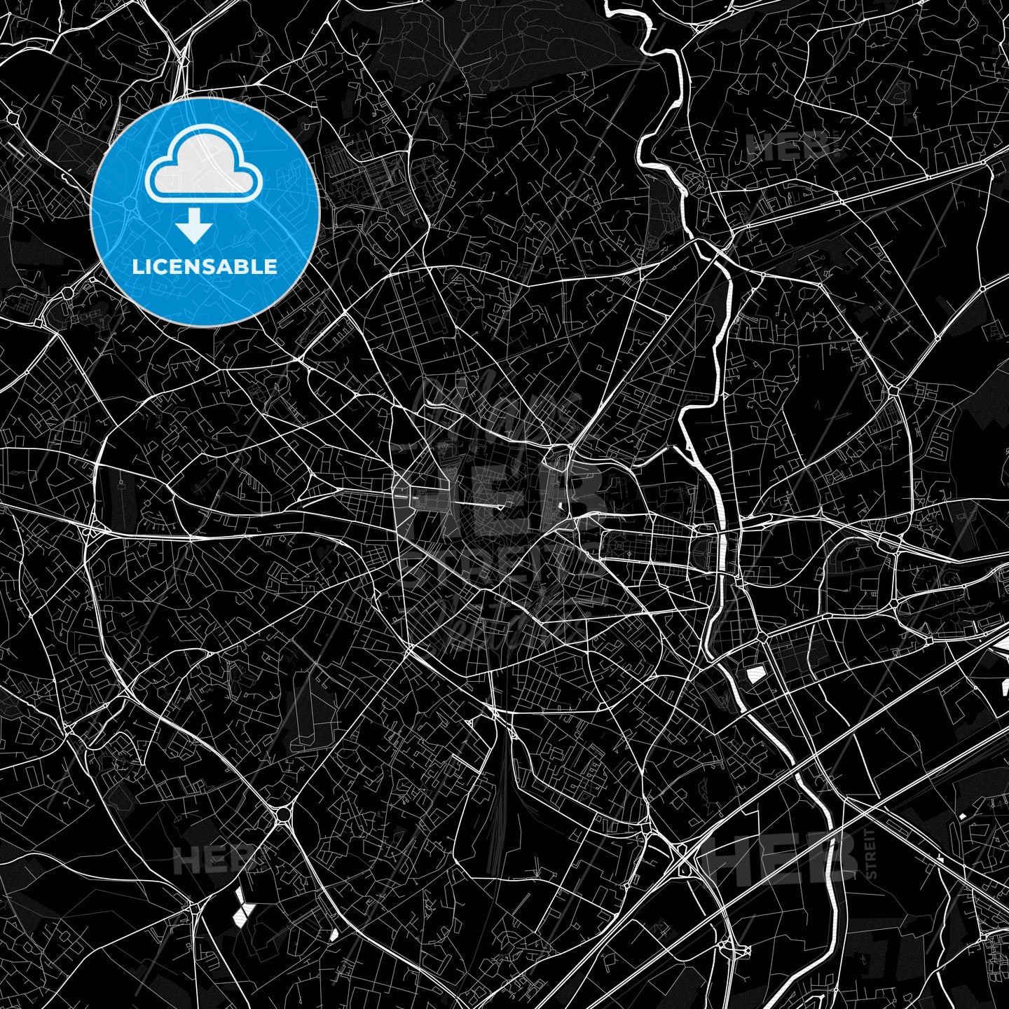 Montpellier, France PDF map
