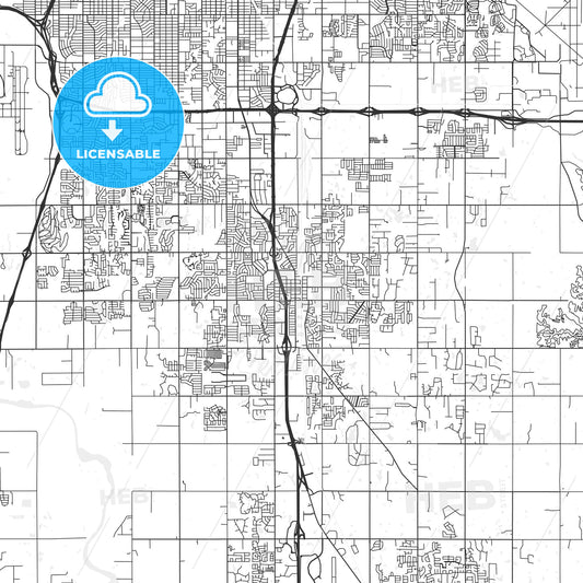 Moore, Oklahoma - Area Map - Light