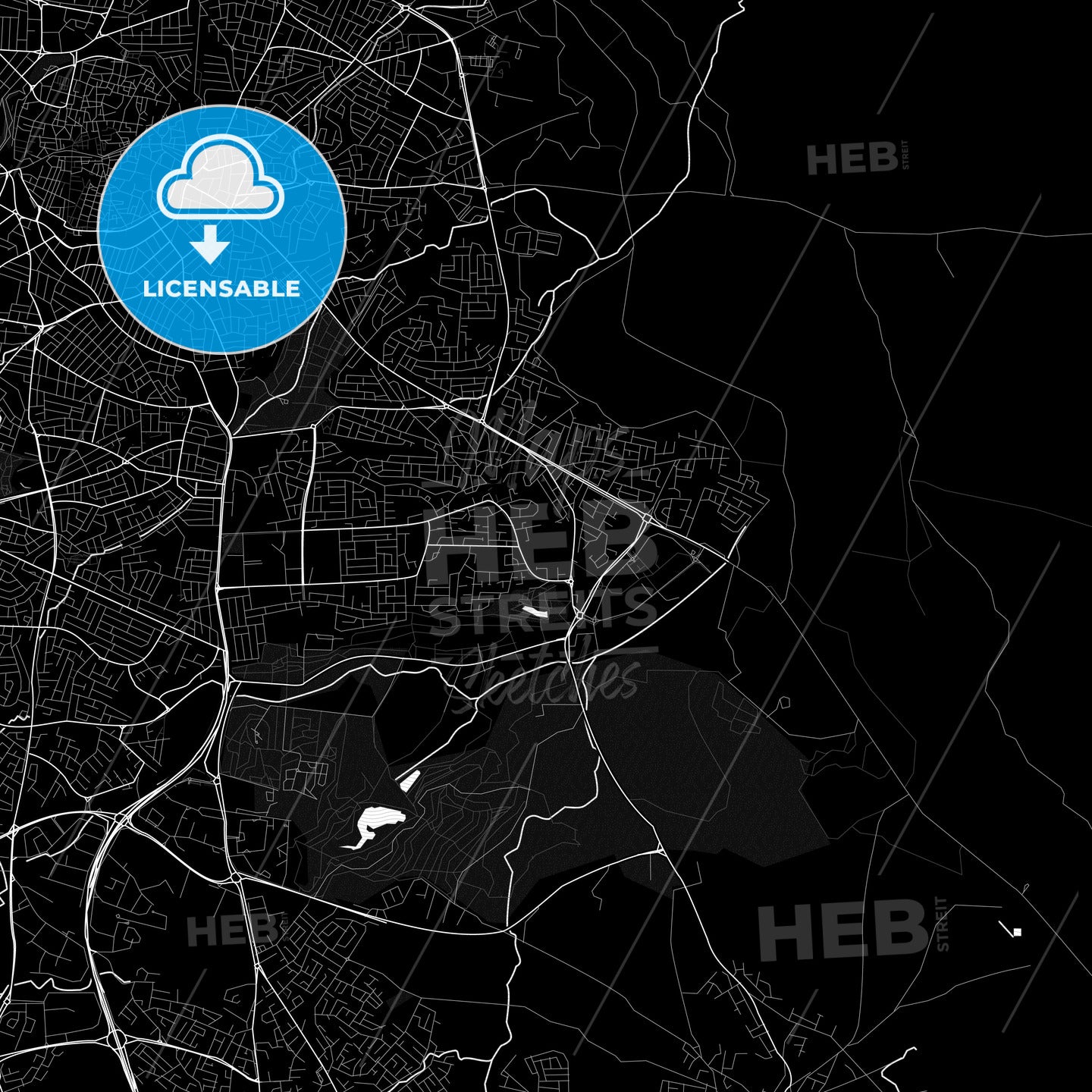 Mórfou , Cyprus Pdf Vector Map Black And White – HEBSTREITS