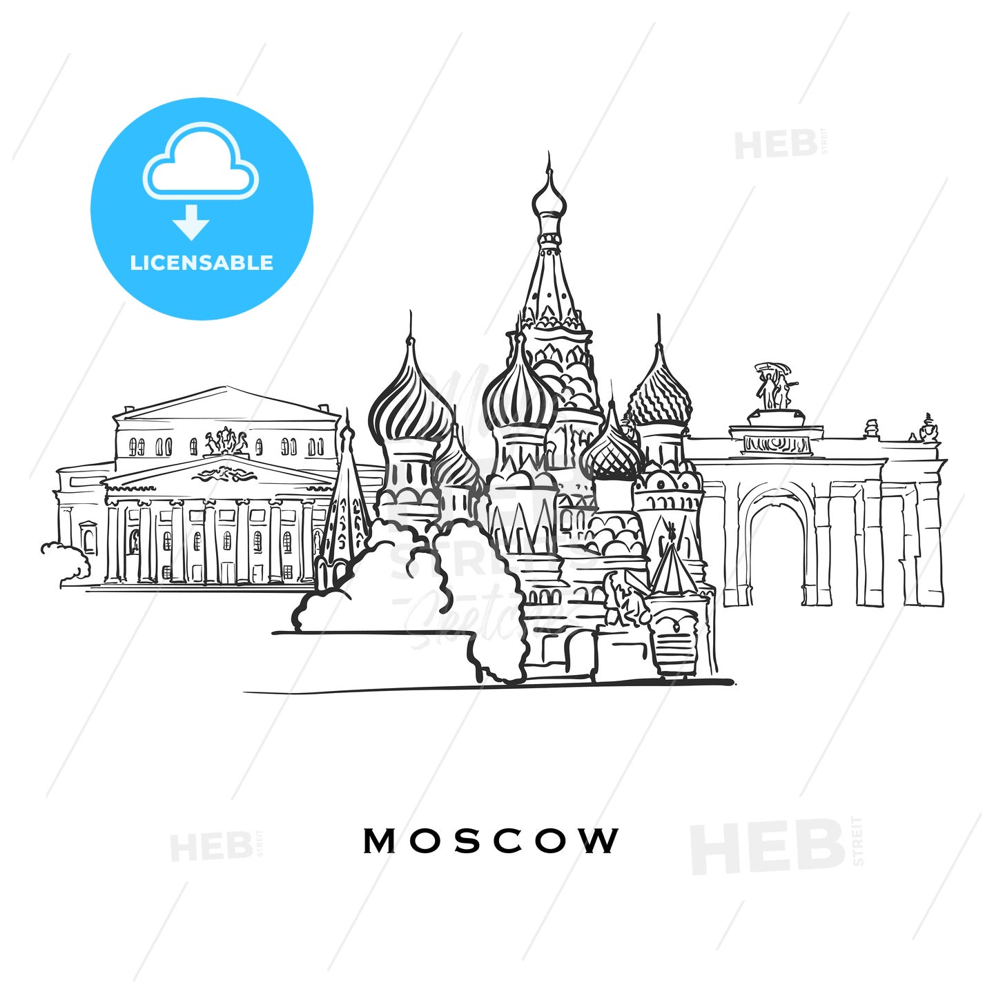 Moscow Russia famous architecture – instant download