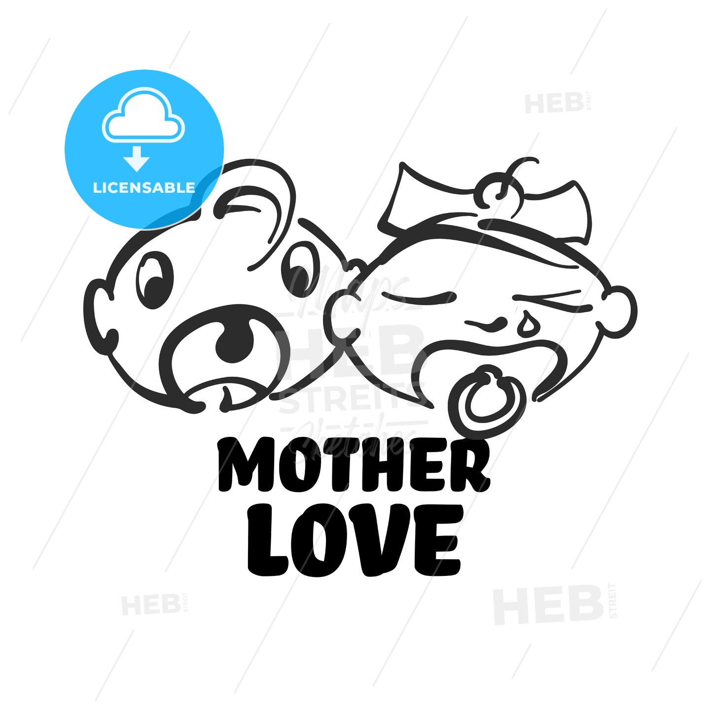 Mother love icon – instant download