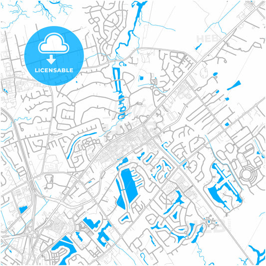 Mount Pleasant, South Carolina, United States, city map with high quality roads.