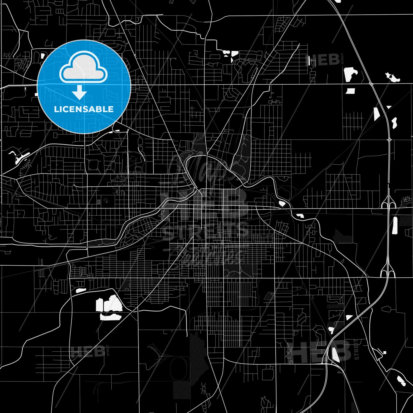 Muncie, Indiana, United States, PDF map