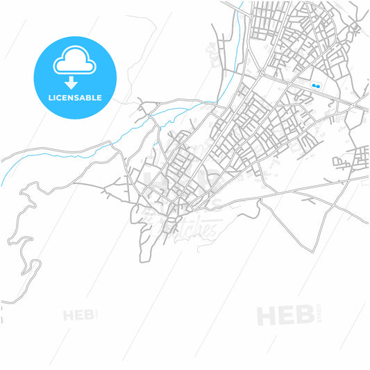 Muş, Muş, Turkey, city map with high quality roads.