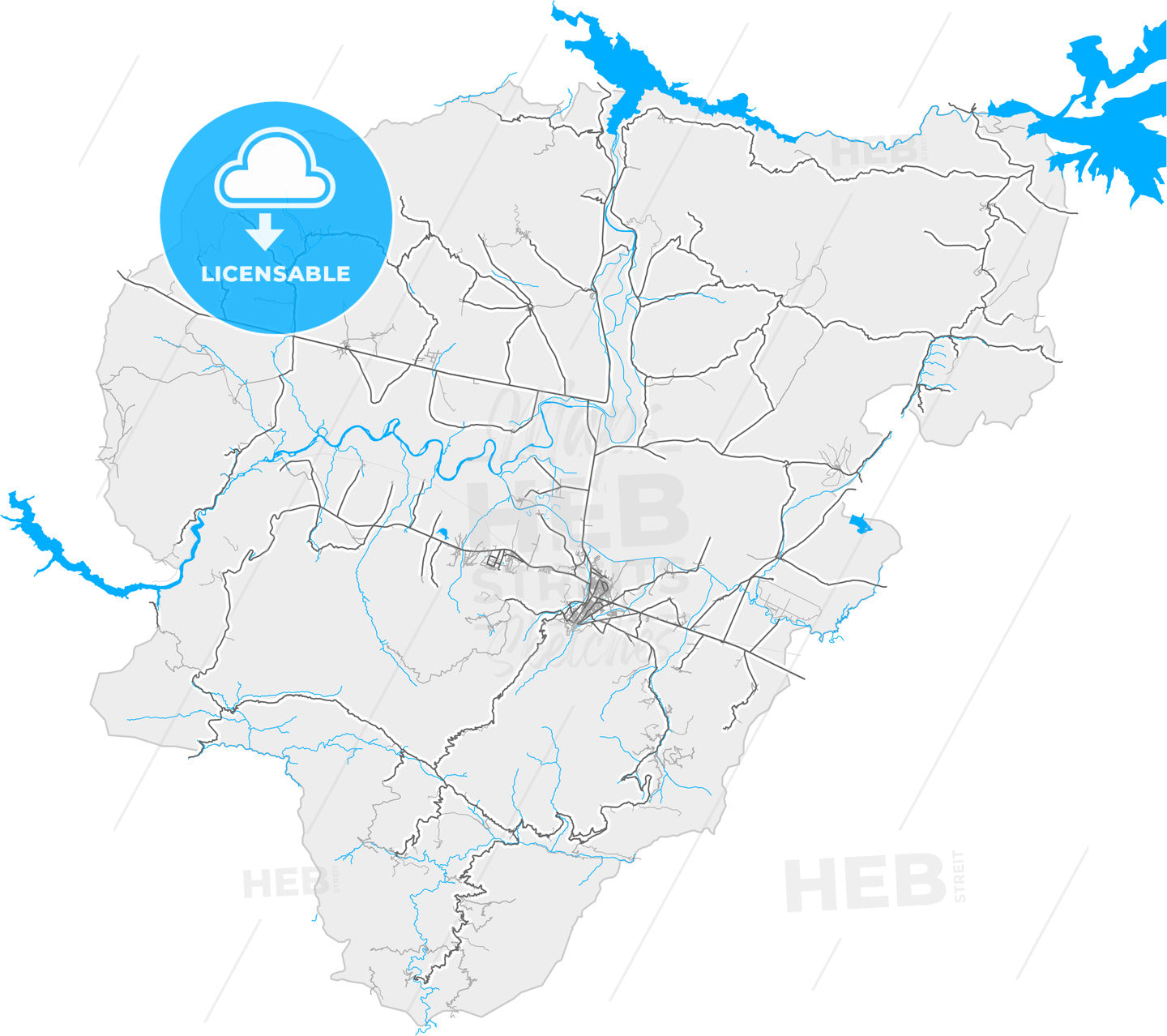 Muş, Muş, Turkey, high quality vector map