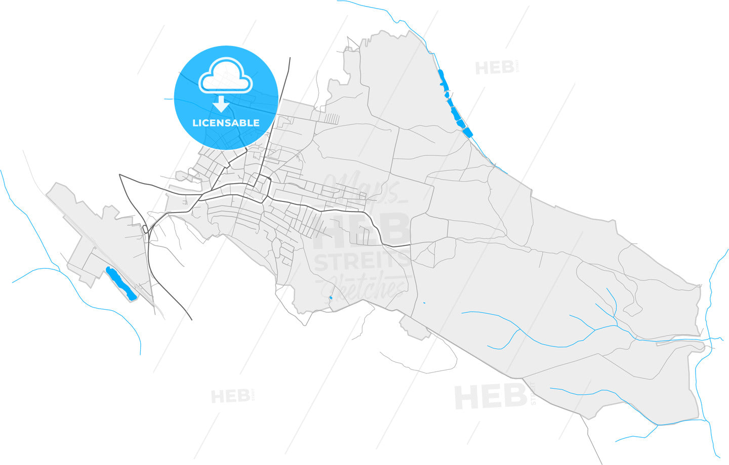 Mykolaiv, Mykolaiv Oblast, Ukraine, high quality vector map