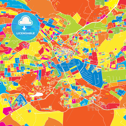 Nairobi, Kenya, colorful vector map