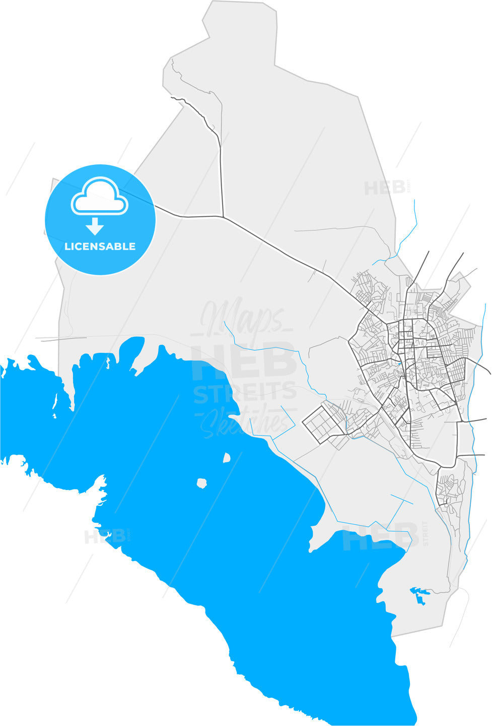 Nakhchivan, Azerbaijan, high quality vector map