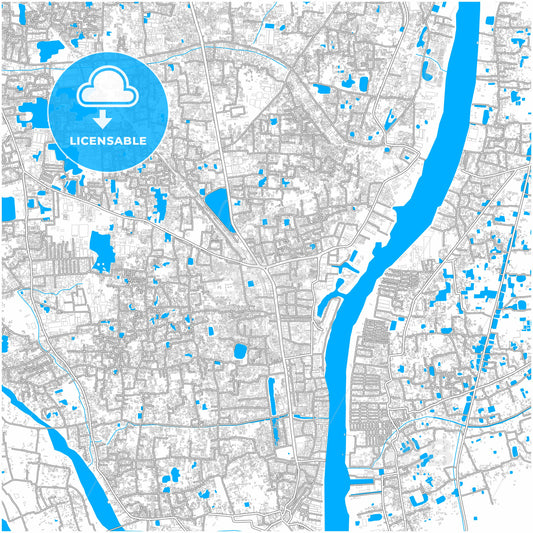 Narayanganj, Narayanganj, Bangladesh, city map with high quality roads.