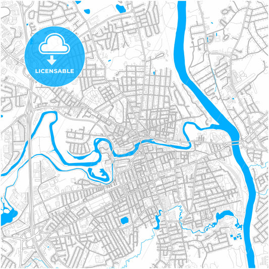 Nashua, New Hampshire, United States, city map with high quality roads.