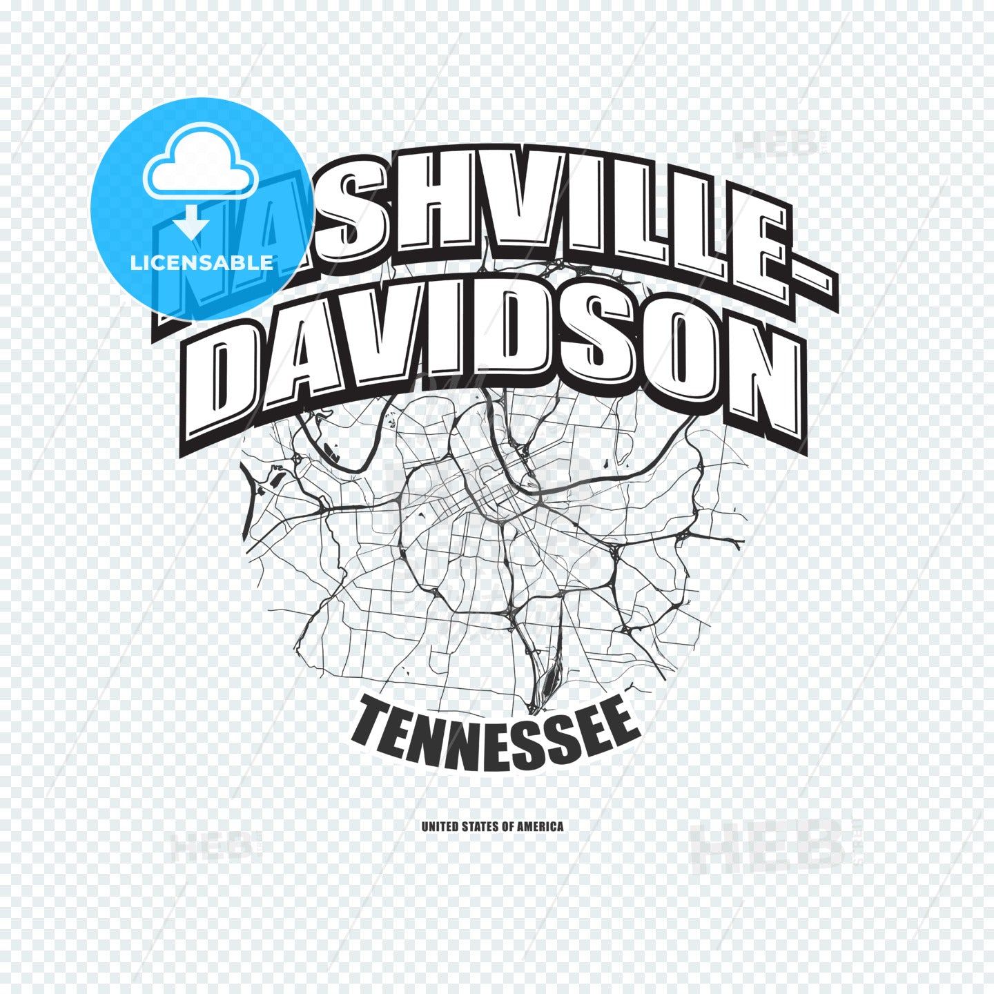 Nashville, Tennessee, logo artwork – instant download
