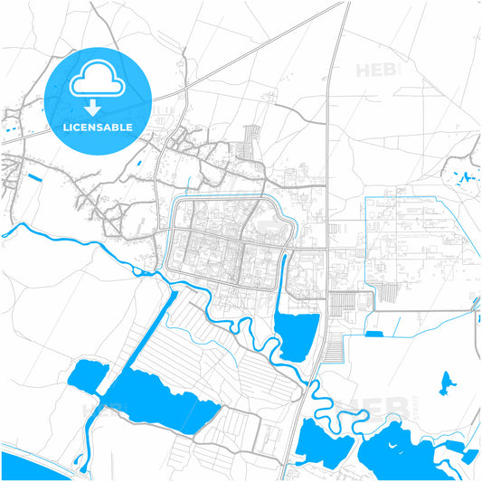 Netishyn, Khmelnytskyi Oblast, Ukraine, city map with high quality roads.