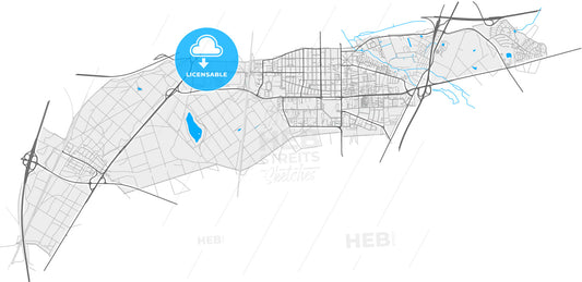 Neu-Isenburg, Hesse, Germany, high quality vector map