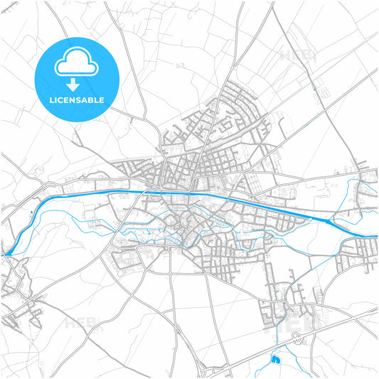 Neunkirchen, Lower Austria, Austria, city map with high quality roads.