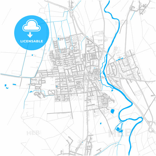 Neustadt am Rubenberge, Lower Saxony, Germany, city map with high quality roads.