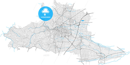 Neustadt an der Weinstraße, Rheinland-Pfalz, Germany, high quality vector map