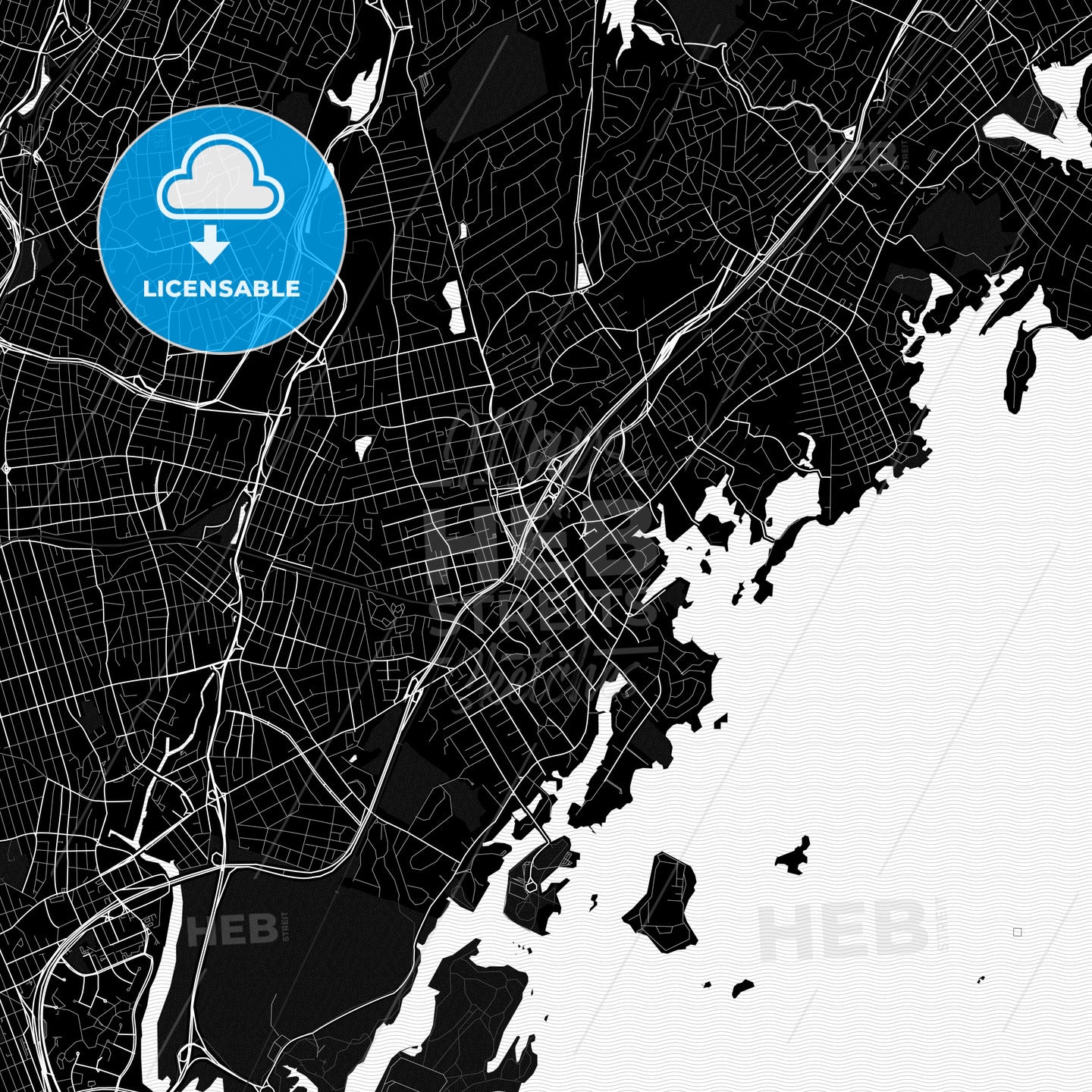 New Rochelle, New York, United States, PDF map