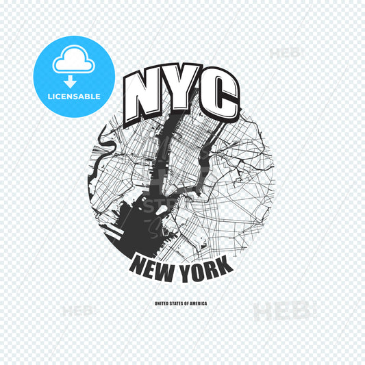 New York City, New York, logo artwork – instant download
